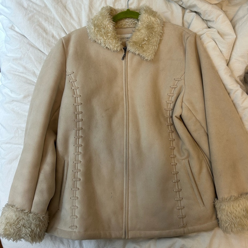 Liz Claiborne Fur Trimmed Coat